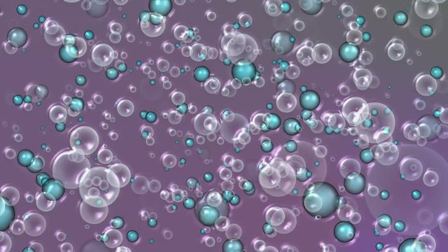 Bubbles water abstraction. Colored background.