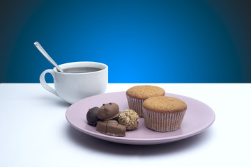 cup of coffee with chocolate