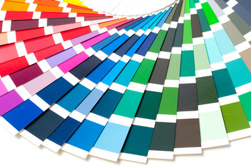 Color palette catalog, guide of paint samples