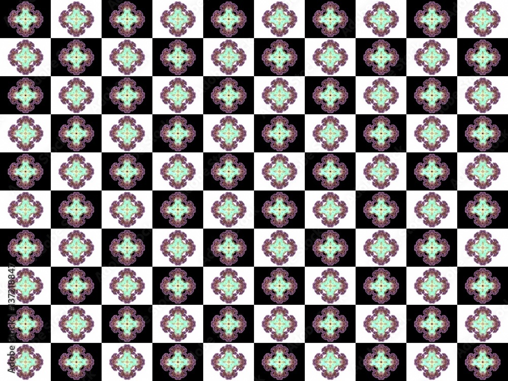 Fototapete texture with 3d rendering abstract fractal pattern