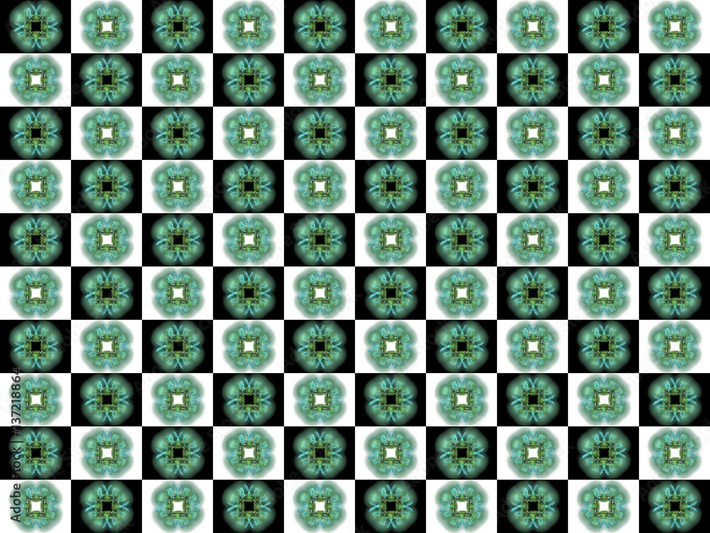 Fototapete texture with 3d rendering abstract fractal pattern