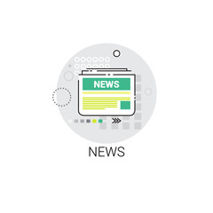 News Newsletter Application Newspaper Web Icon Vector