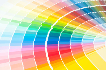 Color palette guide, paint catalog samples