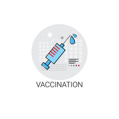 Vaccination Hospital Doctors Clinic Medical Treatment Icon Vector Illustration