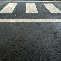 Crosswalk on asphalt road