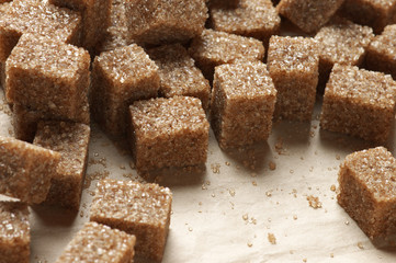 Natural brown sugar cubes