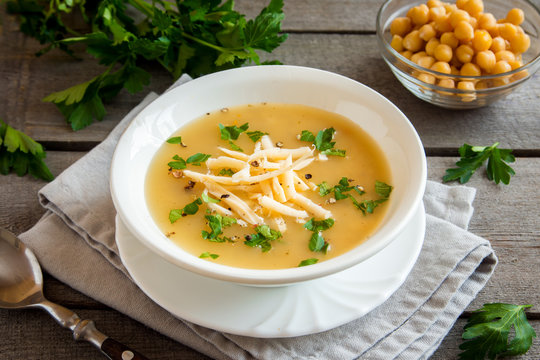  Chickpea Soup with Cheese and Parsley