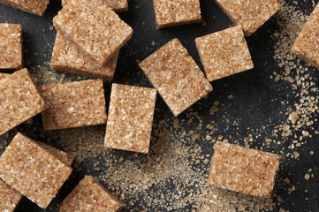 Natural brown sugar cubes