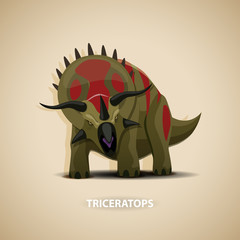 Triceratops - stock vector illustration © maxicam