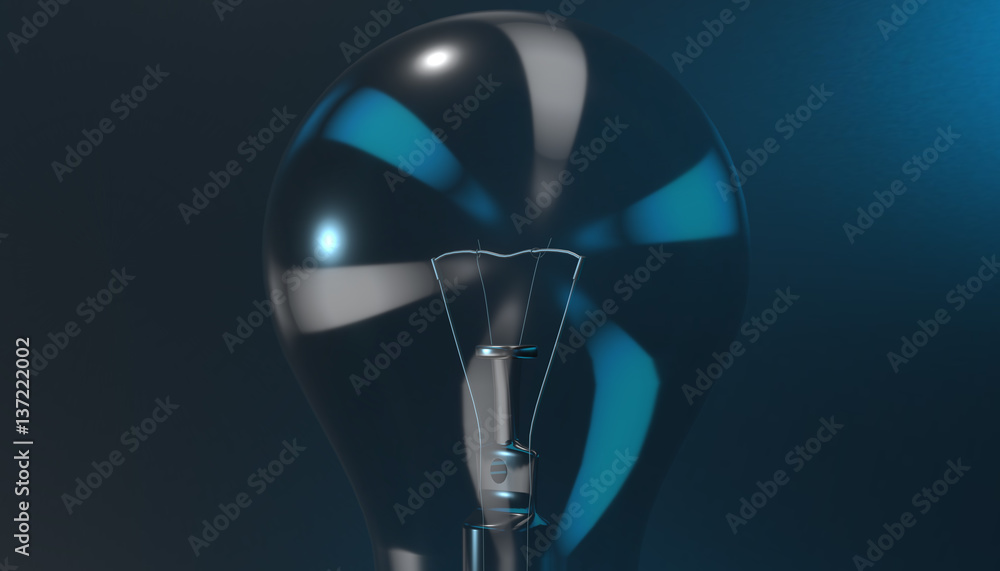 Aufkleber 3d render light bulb on various lights and shadows and various background