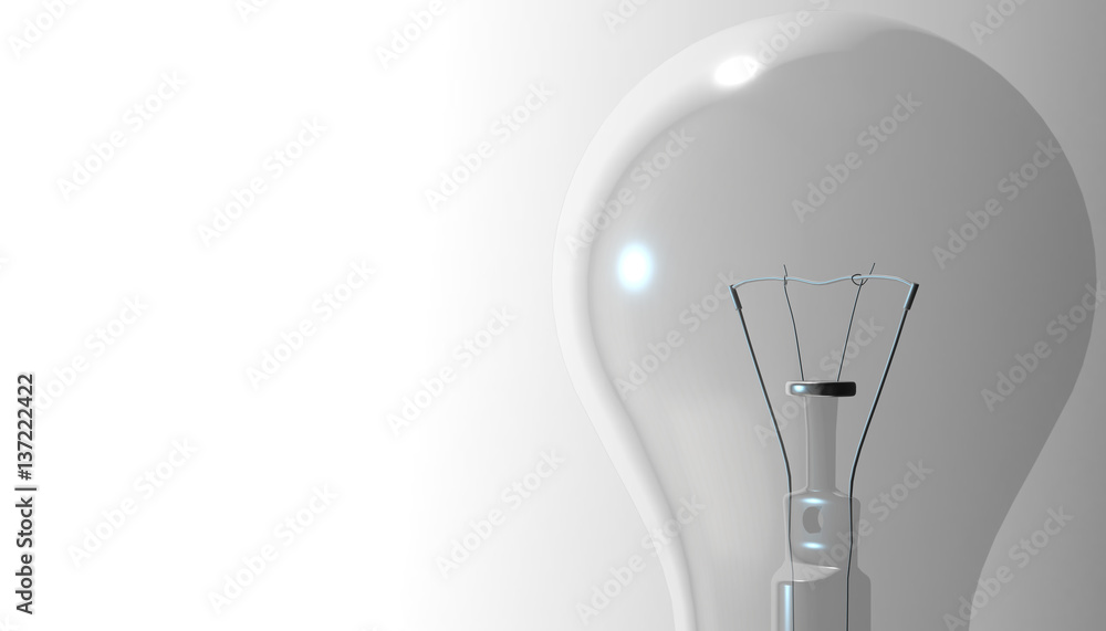 Aufkleber 3d render light bulb on various lights and shadows and various background