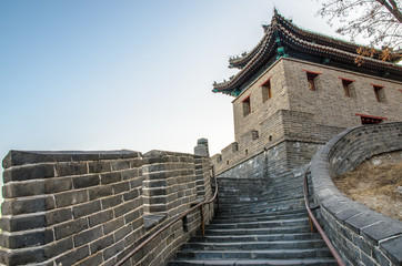 Chinese style building at the great wall of China