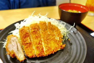 Japanese food, Katsudon and miso soup
