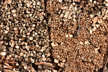 mosaic of cutted wood