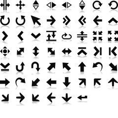 Pfeile mit Overlays und Spiegelungseffekt