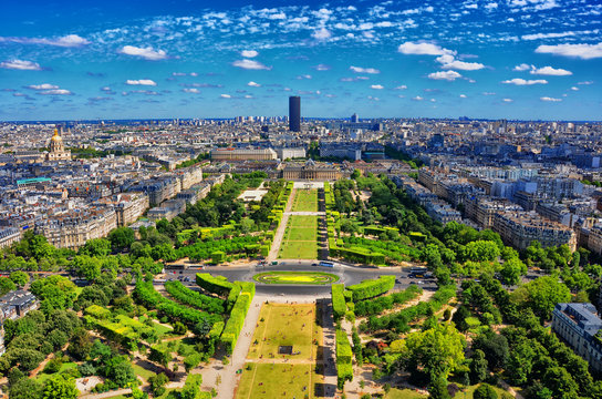 Paris Champ de Mars from Eifel Tower