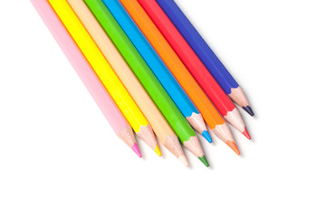 Fototapeta premium Color pencils isolated on a white background
