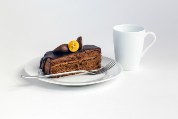 Chocolate cake with citrus.