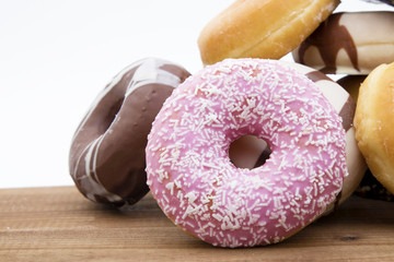 donut fresh stacks of different kinds