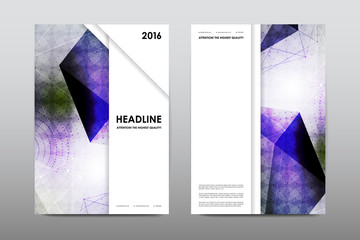 Brochure layout template flyer design vector, Magazine booklet cover abstract background