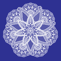 Vector circle ornament for laser cutting,  paisley doodle vector
