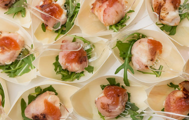 Goat cheese wrapped in bacon