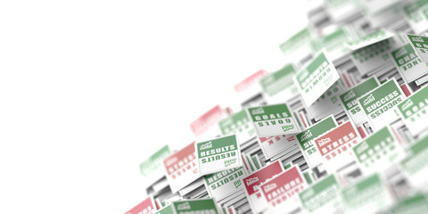 Business risk and opportunity concept, 3d rendering background