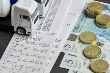 Digital tachograph print out day shift