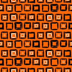 Geometric pattern with small hand painted squares