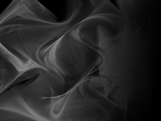 Monochrome fractal background. Digital collage.