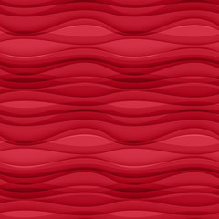 Fototapeta premium Red seamless Wavy background texture.