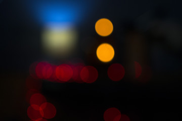 Abstract Color Background. Blurred Lights Bokeh. De focused Light