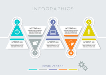Colorful modern infographic options