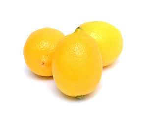 fresh lemons isolated on the white background
