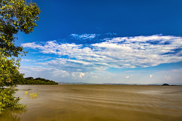 Ethiopia. Lake Tana, the largest lake in Ethiopia. Zege Peninsula