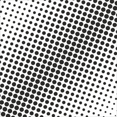 Halftone pattern background texture, round spot shapes, vintage or retro graphic, usable as decorative element.