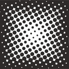 Halftone pattern background texture, round spot shapes, vintage or retro graphic, usable as decorative element.