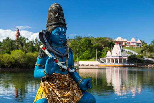 Shiva statue in Ganga Talao Lake, Grand Bassin, Mauritius