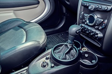 New modern sport car interior.
Top View of the interior of a modern car 