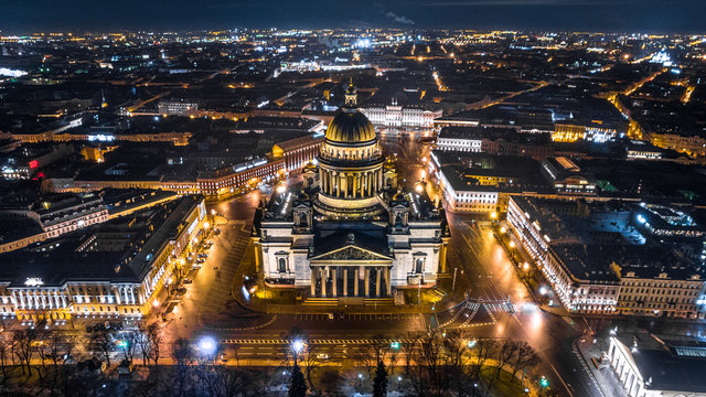 Saint Isaac's Cathedral in Saint Petersburg , Russia