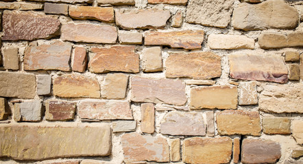 Red bricks of historic building