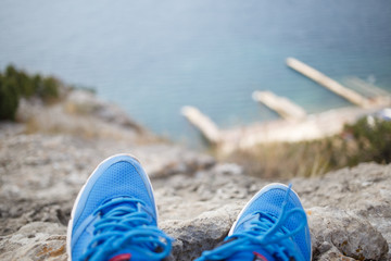 Fototapeta premium Photo pair shoes, background blur