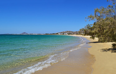 Mikri Vigla beach at Naxos island Cyclades Greece