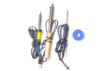 Soldering Irons isolated on the white background