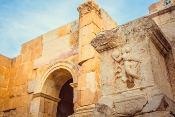 Ancient Roman ruins in Jerash, Jordan