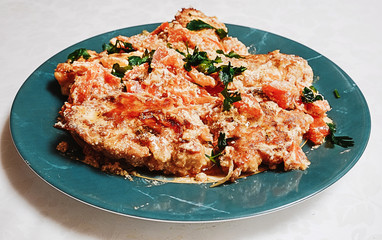 roasted meat with tomatoes