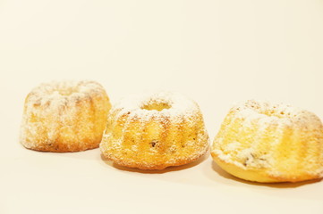 sweet corn cookies isolated on a dark background