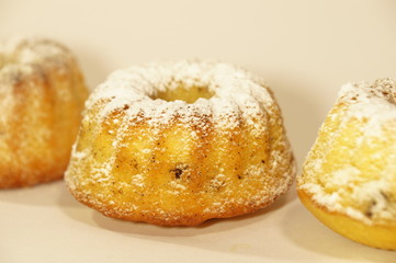 sweet corn cookies isolated on a dark background