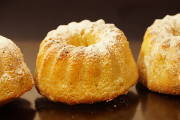 sweet corn cookies isolated on a dark background