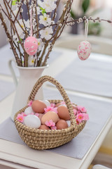 Fototapeta na wymiar Easter eggs decorations